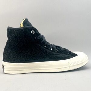 Converse Womens 9 Chuck 70 Varsity High Black‎ Sherpa Sneakers Shoes All Star